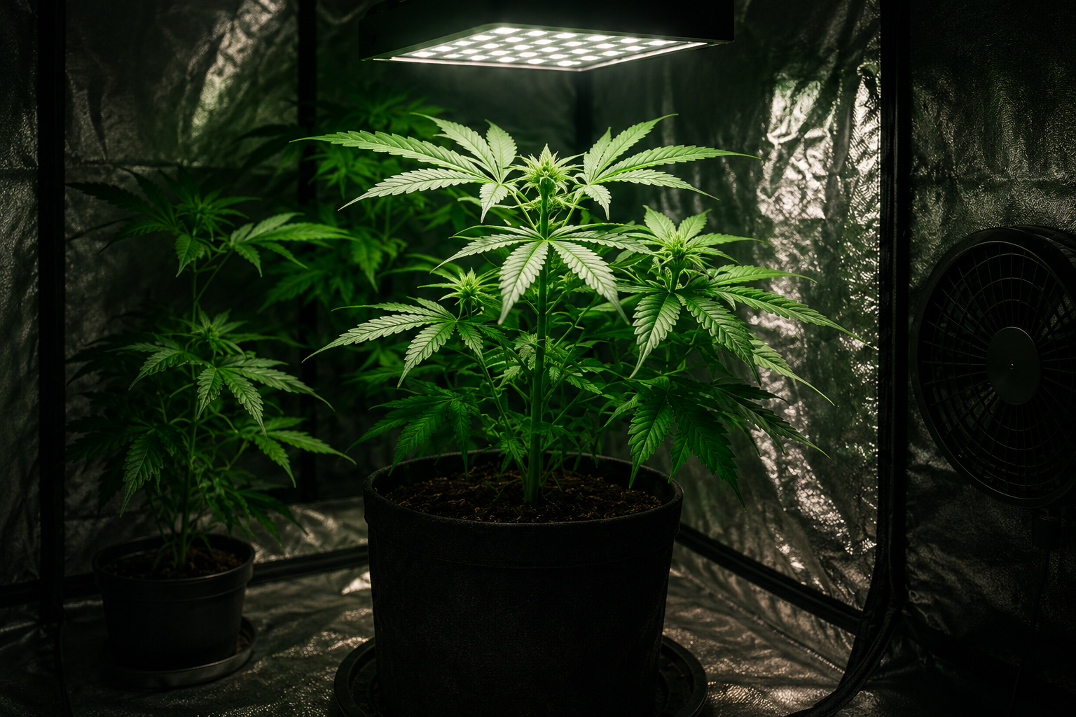 Cultivo indoor bajo luz LED